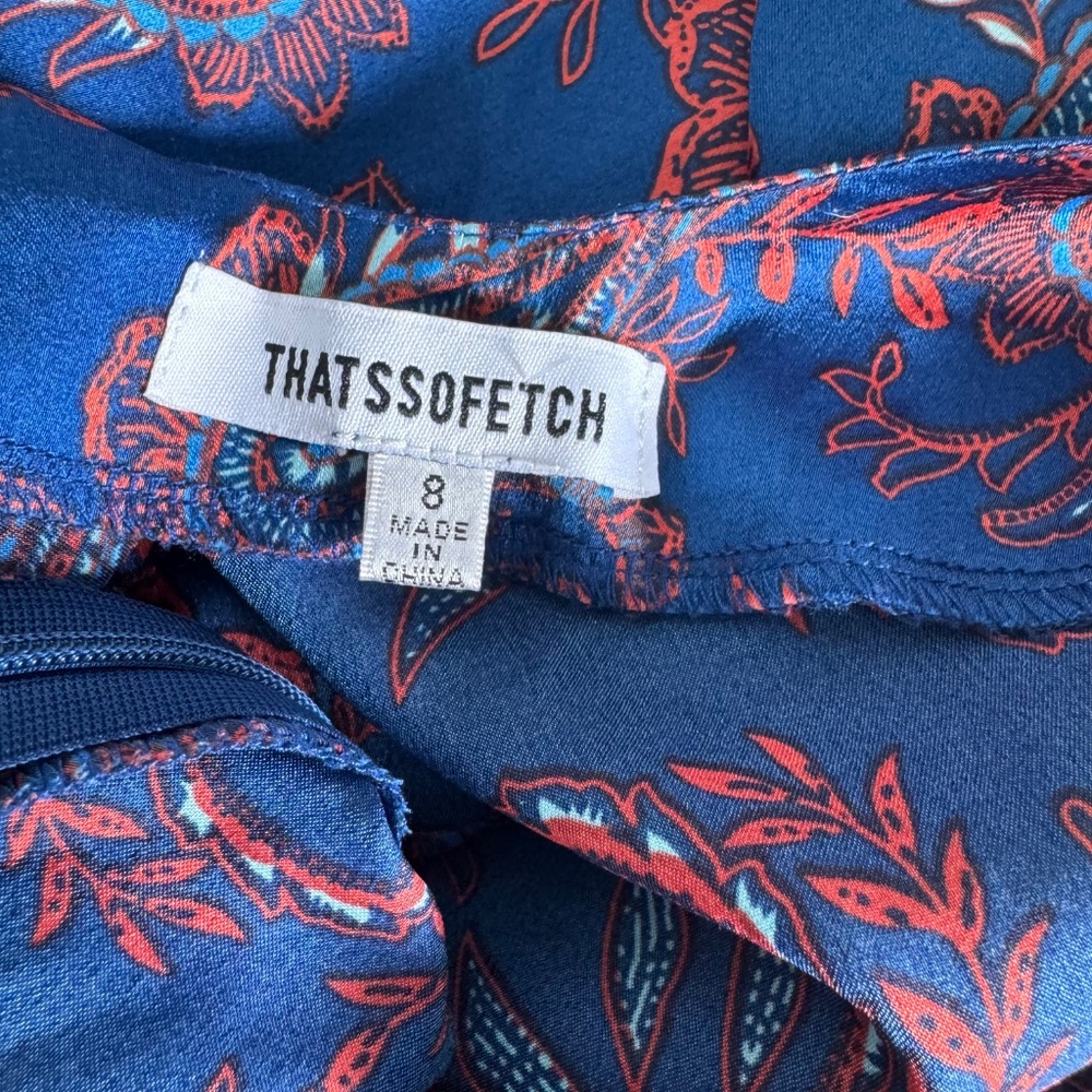 That's So Fetch Blue Paisley Slipdress Sz 8 - Picture 4 of 5